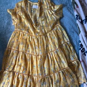 Urban Outfitters Yellow Floral Mini Dress
